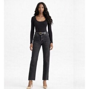 Levi’s 501 Jeans High Rise 100% Cotton straight leg 32  x 30 Faded Black wash